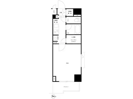 ルーブル市ヶ谷(1K/4階)の間取り写真