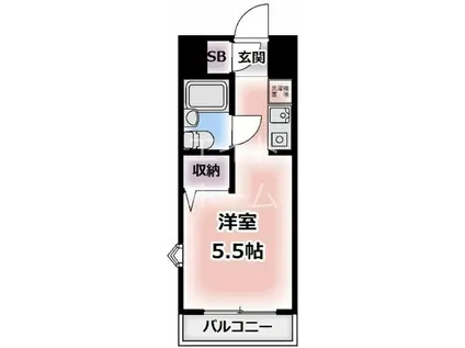 EIGHT BLDG.-KOYASUI-(ワンルーム/4階)の間取り写真