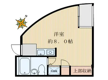 フラッツ452(ワンルーム/3階)の間取り写真