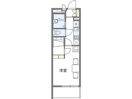 レオパレスリラ大南(1K/2階)の間取り写真