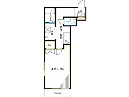 ドルチェ・カメリア(1K/2階)の間取り写真
