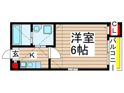 CAPITAL HILLS I(1K/2階)の間取り写真