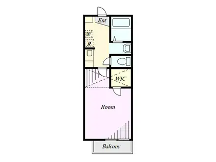 ブルースター(1K/2階)の間取り写真