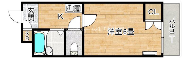 プレアール堺宿院(1K/5階)の間取り写真