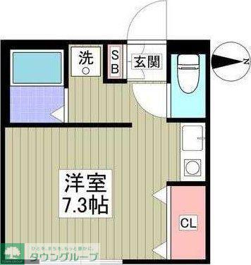 ビシーナコートGOKO(ワンルーム/1階)の間取り写真