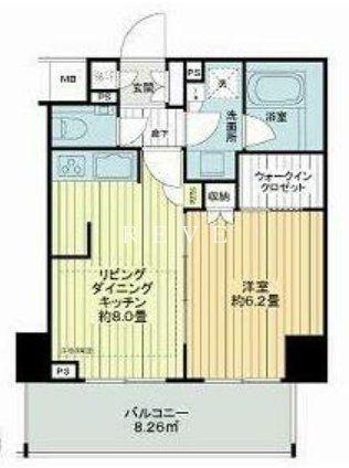 アデニウム東日本橋(1LDK/11階)の間取り写真