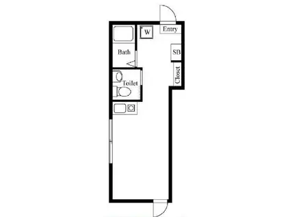 タワーズ高田馬場(ワンルーム/4階)の間取り写真