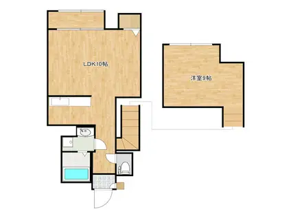 クラリス C棟(1LDK/2階)の間取り写真