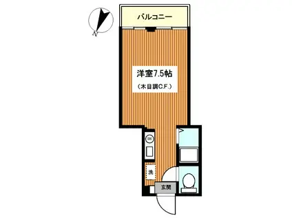 1ST.Sビル(ワンルーム/4階)の間取り写真