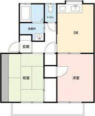 ボナール薗ケ谷II(2DK/2階)の間取り写真