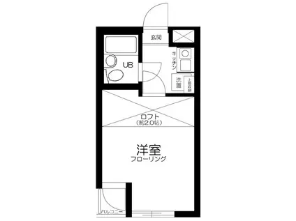 ライブコア赤羽(1K/1階)の間取り写真