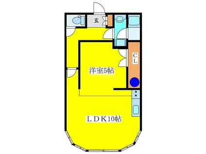ラフォーレ美沢(1LDK/2階)の間取り写真