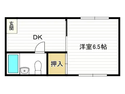 コーポしばたき(1DK/1階)の間取り写真