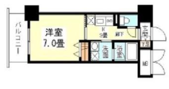 CASA・京橋(1K/9階)の間取り写真