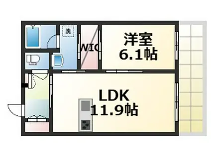 ラピス―ル(1LDK/3階)の間取り写真