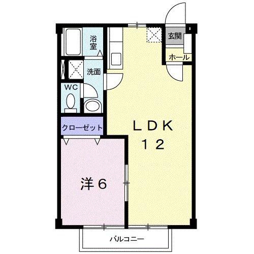 カーム和田(1LDK/2階)の間取り写真