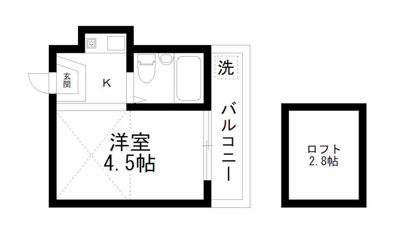 ラ・トゥール西院(1K/5階)の間取り写真
