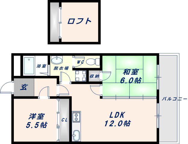 ワイズシステムビル(2LDK/4階)の間取り写真