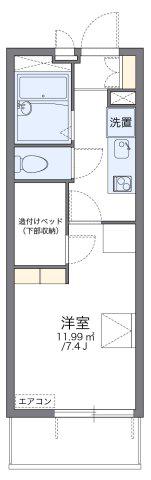 レオパレスプレジデンス豊田(1K/4階)の間取り写真