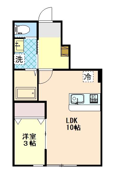 グラージアス(1LDK/1階)の間取り写真