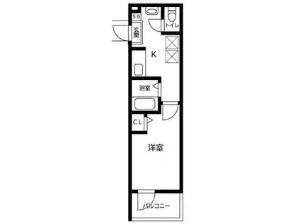 ブラン堀切菖蒲園(1K/1階)の間取り写真