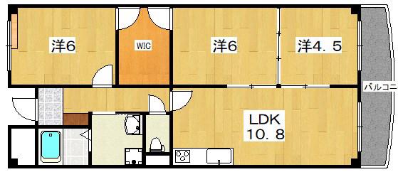 サンモール21(3LDK/2階)の間取り写真