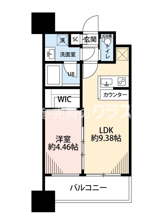 プレジオ難波EURO(1LDK/10階)の間取り写真
