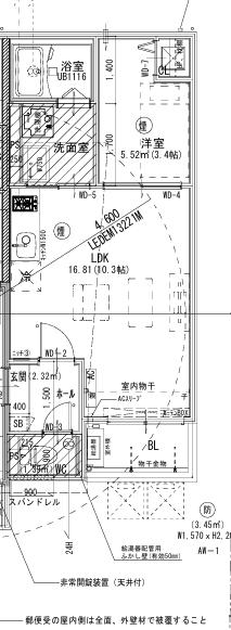 JACK HIGASHIOMIYAI(1LDK/2階)の間取り写真