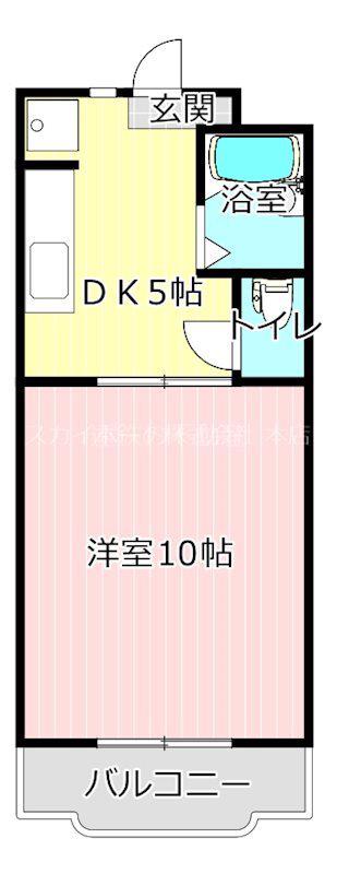 マンションアトラスI(1DK/1階)の間取り写真