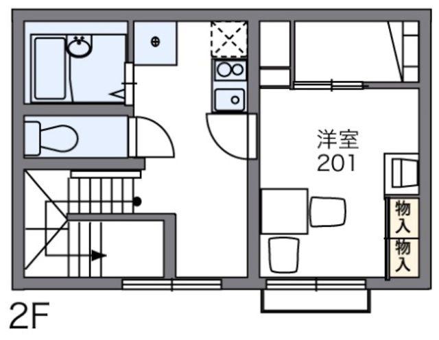 レオパレス谷原(1K/2階)の間取り写真