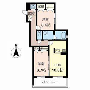 CROSSROADS(2LDK/3階)の間取り写真