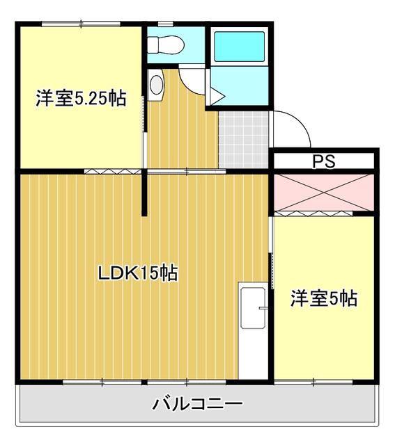 サンシャイン丸松(2LDK/1階)の間取り写真