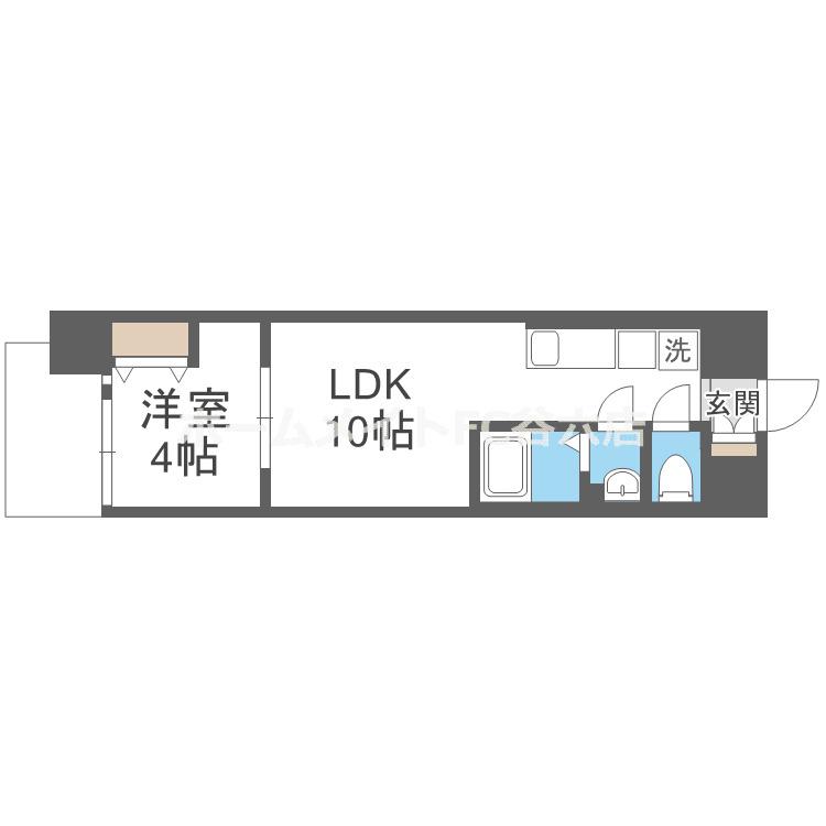 AND TERRACE 文の里(1LDK/5階)の間取り写真