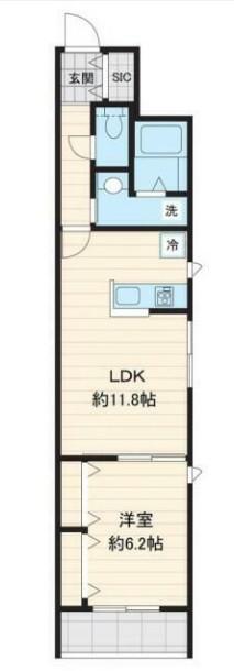 カステロ ピノ(1LDK/3階)の間取り写真