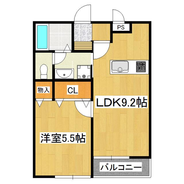 グランデ・シャトー(1LDK/1階)の間取り写真
