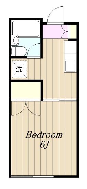 シャルム伊藤(1K/2階)の間取り写真