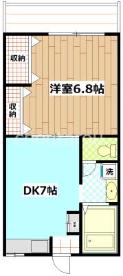 コーポ永和(1DK/2階)の間取り写真