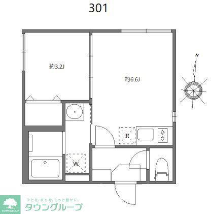 イルレガーロ北小岩(1DK/3階)の間取り写真