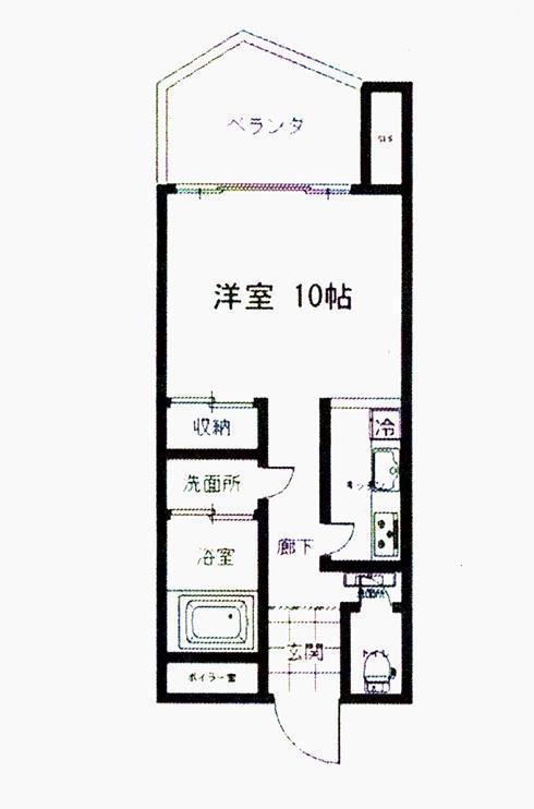メゾン下呂(1K/2階)の間取り写真