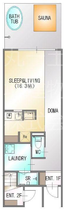 MYHOME RELAXA(ワンルーム/1階)の間取り写真