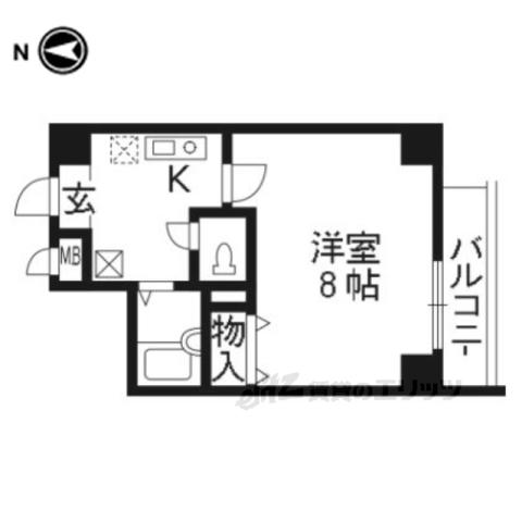 サムティ上堀川(1K/3階)の間取り写真