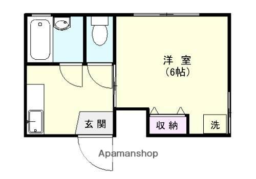 福崎ビル(1K/2階)の間取り写真
