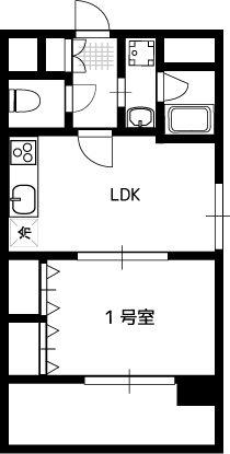 サザンパークス(1LDK/7階)の間取り写真
