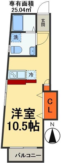 グランニール幕張(ワンルーム/3階)の間取り写真