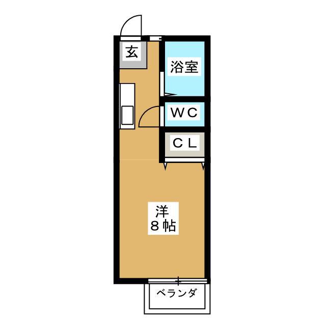 ベルウッドハイム(ワンルーム/2階)の間取り写真