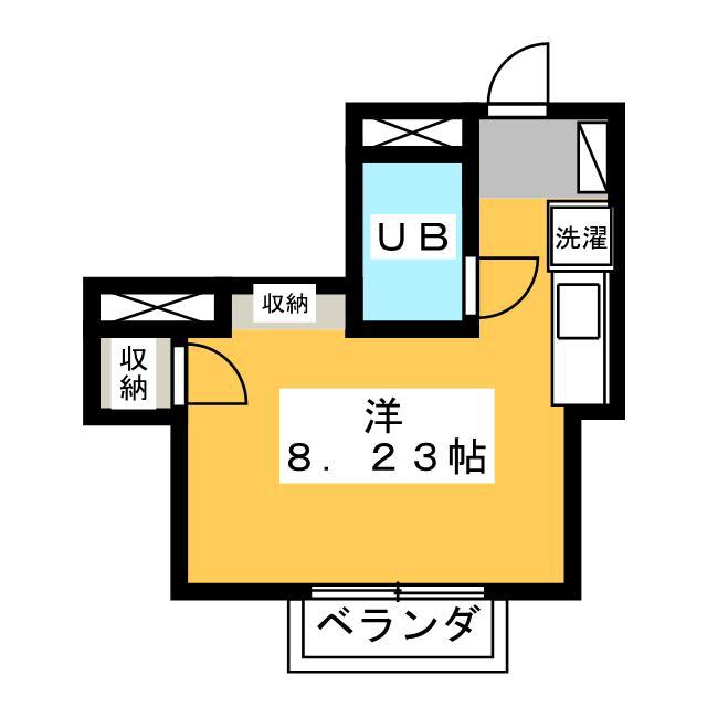 プラザエイト(ワンルーム/3階)の間取り写真