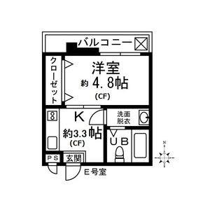 吉川屋ビル(1K/6階)の間取り写真