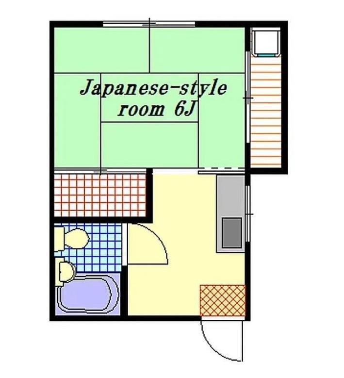 第2ハイツ友(1K/2階)の間取り写真