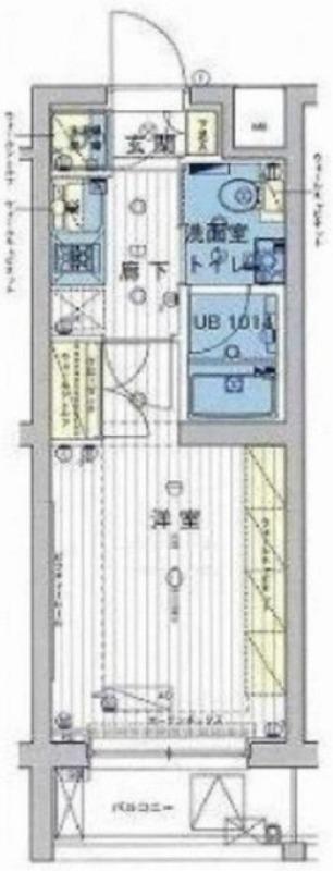 ブライズ上池台(1K/3階)の間取り写真