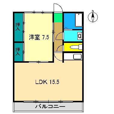 ROS E2(1LDK/11階)の間取り写真